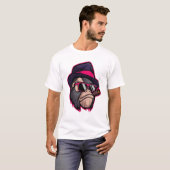 Aap en Pet I-Shirt T-shirt (Voorkant volledig)