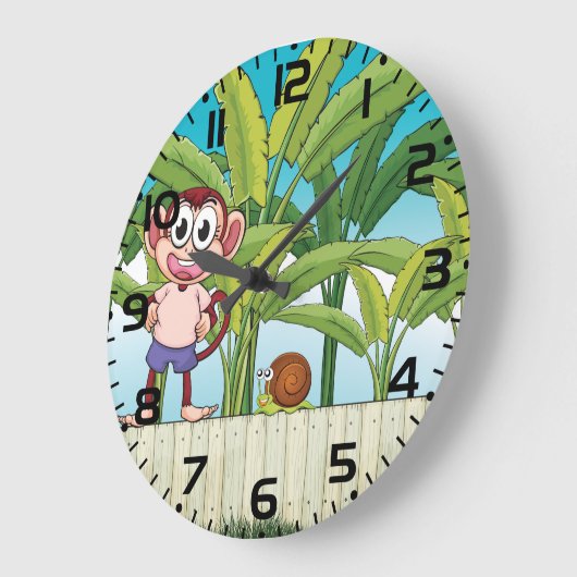 Aap en slak in een tropisch Oerwoud Grote Klok (Hoek)