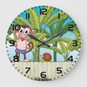 Aap en slak in een tropisch Oerwoud Grote Klok (Voorkant)