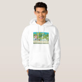 Aap en slak in een tropisch Oerwoud Hoodie (Voorkant volledig)