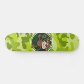 Aap; felgroene camo, camouflage skateboard (Horizontaal)