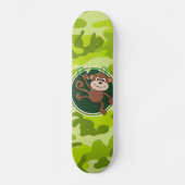Aap; felgroene camo, camouflage skateboard (Voorkant)