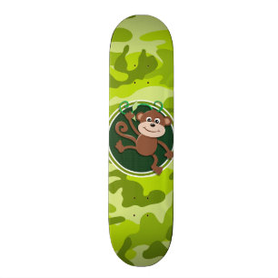 Aap; felgroene camo, camouflage skateboard