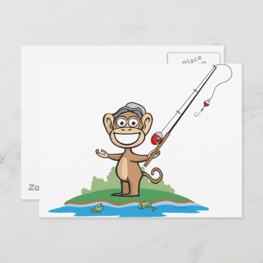 aap Gevist Briefkaart (Voorkant / Achterkant)