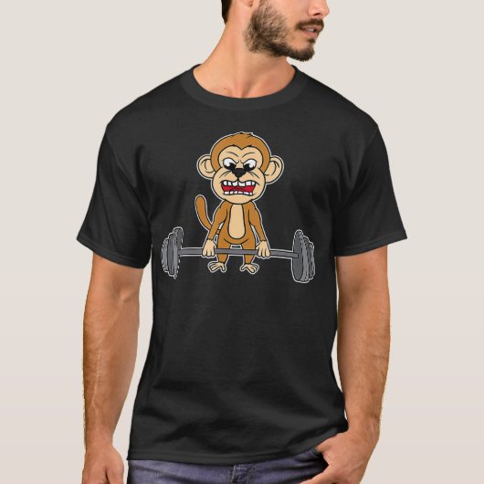 Aap Gewichtheffen powerlifting deadlift T-shirt (Voorkant)