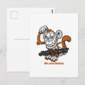 aap gewoon een jongen  briefkaart (Voorkant / Achterkant)