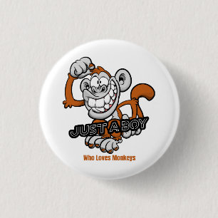 aap gewoon een jongen  ronde button 3,2 cm