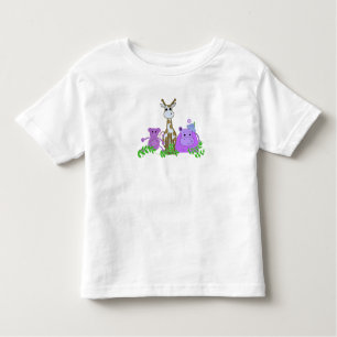 aap, Giraffe en hippo Kinder Shirts