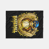 Aap Grappige Dieren Honkbal Ijs Druppel Cool Fleece Deken (Voorkant (Horizontaal))
