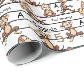 Aap groep cadeaupapier (Rol Hoek)