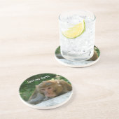 aap - grootvader zandsteen onderzetter (Zijkant)