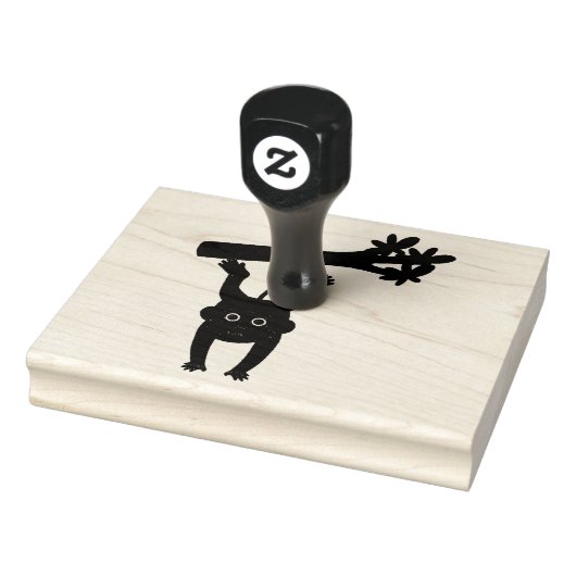 aap hangende groene boom rubberstempel (Stempel)