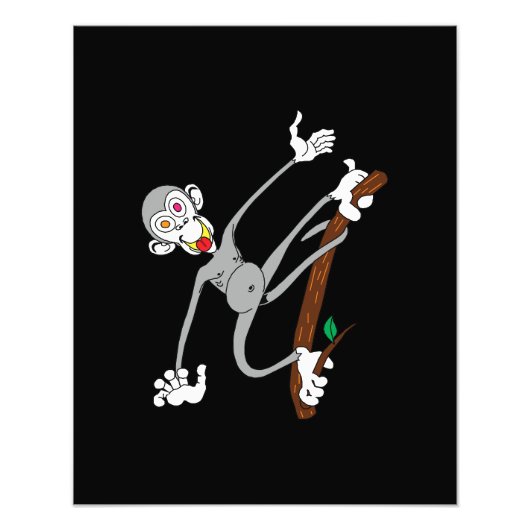 Aap Hanging Around Foto Afdruk (Voorkant)