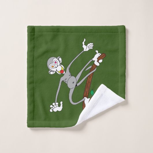 Aap Hanging Around Washandje (Wasdoekje)