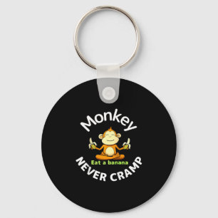 Aap Heeft Nooit Kramp Eet Een Banaan Raglan Baseba Sleutelhanger