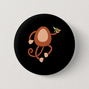 Aap Holding Banaan Kostuum Leuk Gemakkelijk Hallow Ronde Button 5,7 Cm