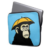 Aap houdt niet van regen laptop sleeve (Voorkant Links)