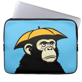 Aap houdt niet van regen laptop sleeve