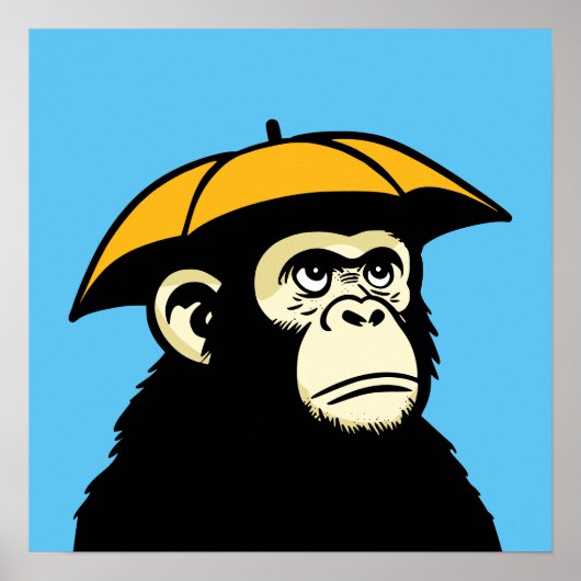 Aap houdt niet van regen poster (Voorkant)
