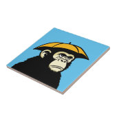 Aap houdt niet van regen tegeltje (Zijkant)