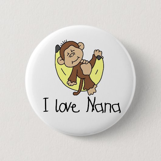 aap I Love Nana Ronde Button 5,7 Cm (Voorkant)