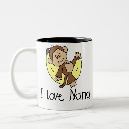 aap I Love Nana Tweekleurige Koffiemok (Links)