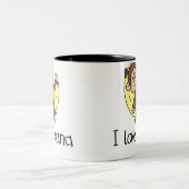 aap I Love Nana Tweekleurige Koffiemok (Center)