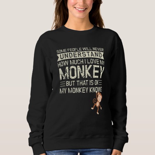 Aap I Mijn Aap Weet I Chimpansee Kinderen Aap Trui (Voorkant)