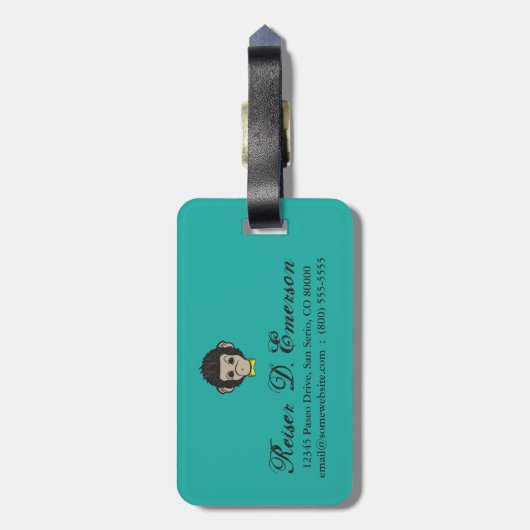 aap identica bagagelabel (Achterkant verticaal)