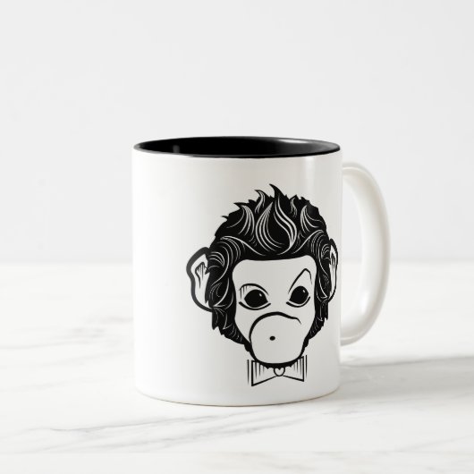 aap identica tweekleurige koffiemok (Voorkant rechts)