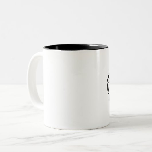 aap identica tweekleurige koffiemok (Voorkant links)