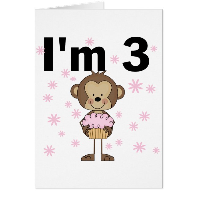 Aap Ik ben 3 Verjaardag Tshirts en geschenken (Voorkant)