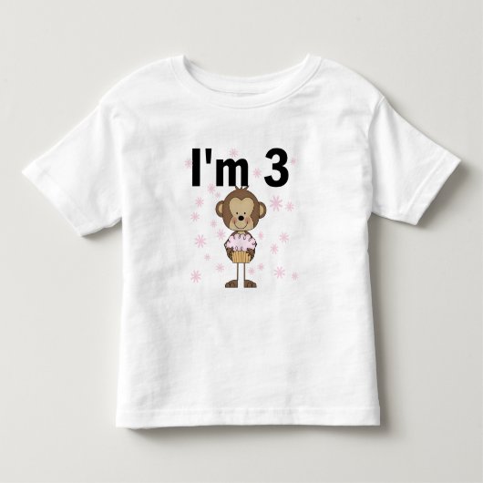 Aap Ik ben 3 Verjaardag Tshirts en geschenken (Voorkant)