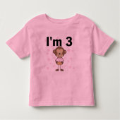 Aap Ik ben 3 Verjaardag Tshirts en geschenken (Voorkant)