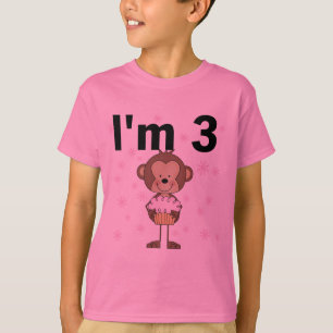 Aap Ik ben 3 Verjaardag Tshirts en geschenken