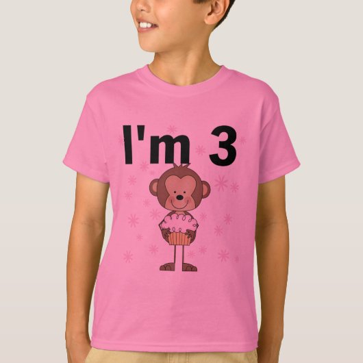 Aap Ik ben 3 Verjaardag Tshirts en geschenken (Voorkant)