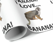 Aap Ik hou van banaan Aap Cadeaupapier (Rol Hoek)