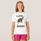 Aap Ik hou van Banaan Aap Kinder T-shirt (Voorkant volledig)