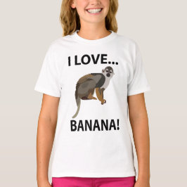 Aap Ik hou van Banaan Aap Kinder T-shirt