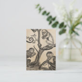 aap-illustratie - 1800 apen visitekaartje (Staand voorkant)