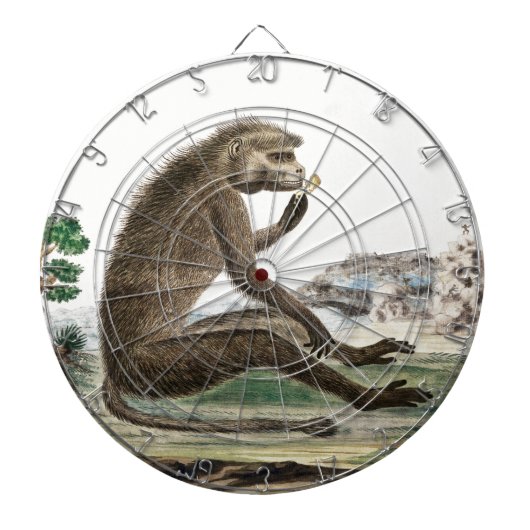  aap illustratie | Zoo Animal Ape Kinder Dartbord (Voorkant)