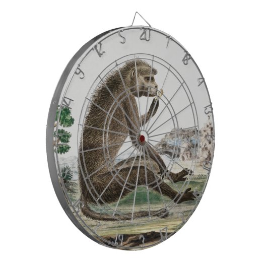  aap illustratie | Zoo Animal Ape Kinder Dartbord (Voorkant Links)