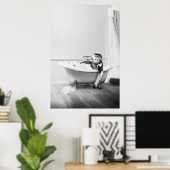 Aap in badkuip Poster (Thuiskantoor)