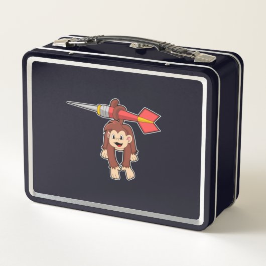 aap in Darts met Dart (Achterkant)