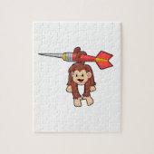 aap in Darts met Dart Legpuzzel (Verticaal)