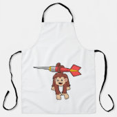 aap in Darts met Dart Schort (Voorkant)