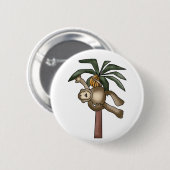 aap in de bananenboom ronde button 5,7 cm (Voorkant /achterkant)