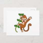 Aap in de jungle briefkaart (Voorkant / Achterkant)