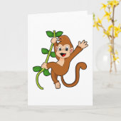 Aap in de jungle kaart (Gele Bloem)