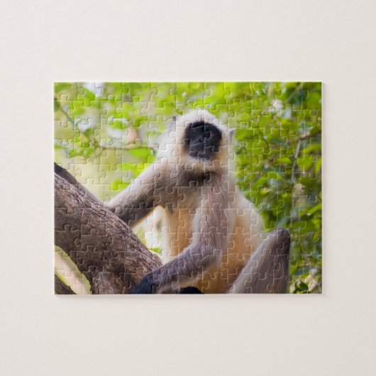 Aap in de jungle van Ranthambore National Park Legpuzzel (Horizontaal)